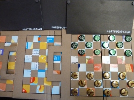 Upcycled objects- beer cap checkers